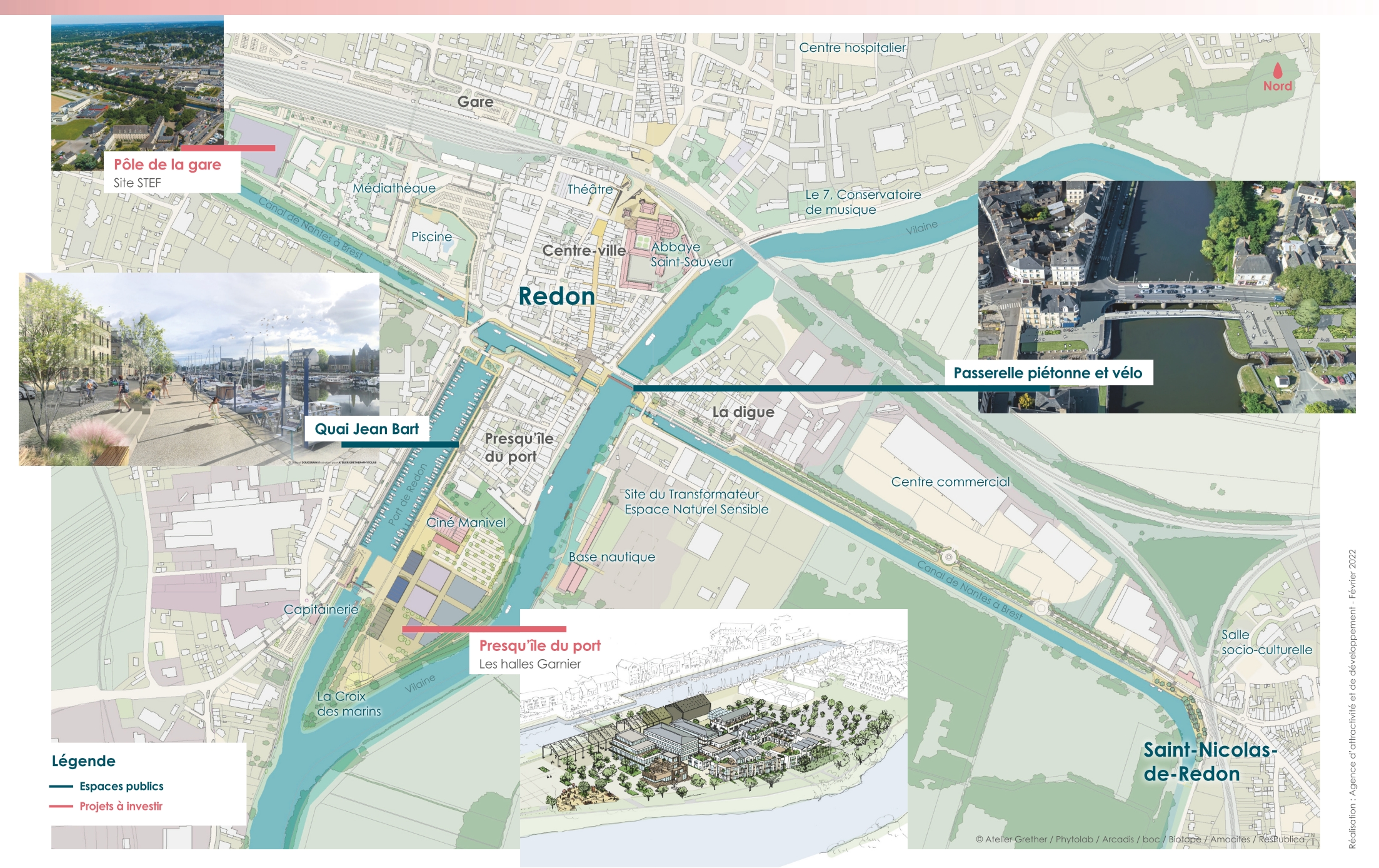 vue d'ensemble des quartiers Confluences 2030