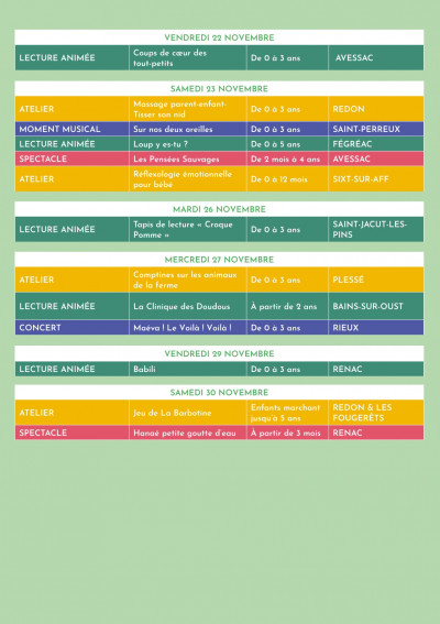 Minuscules 2024 - agenda (page 3)