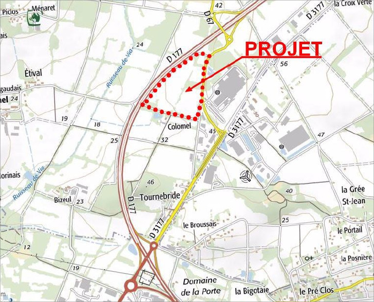 carte géographique du secteur