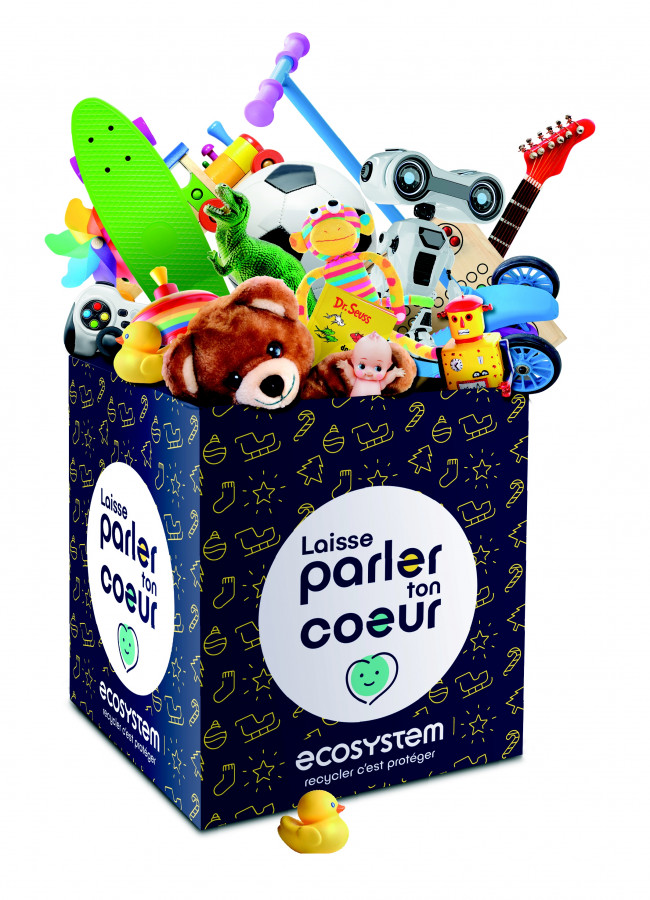 jouets dans une boîte