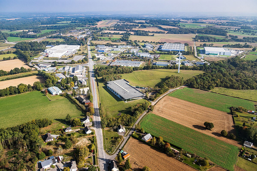 vue aérienne du Parc d'activités de Saint Jean