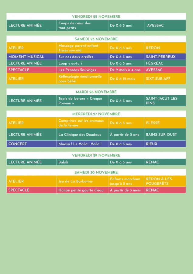 Minuscules 2024 - agenda (page 3)